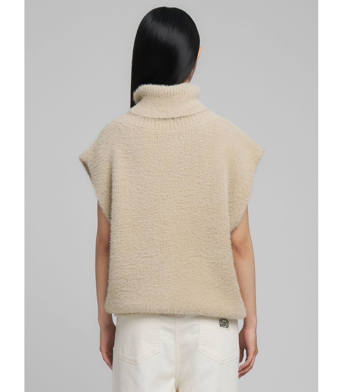 ヘアリーエフェクト ノースリーブ プルオーバー 詳細画像 ライトベージュ 3